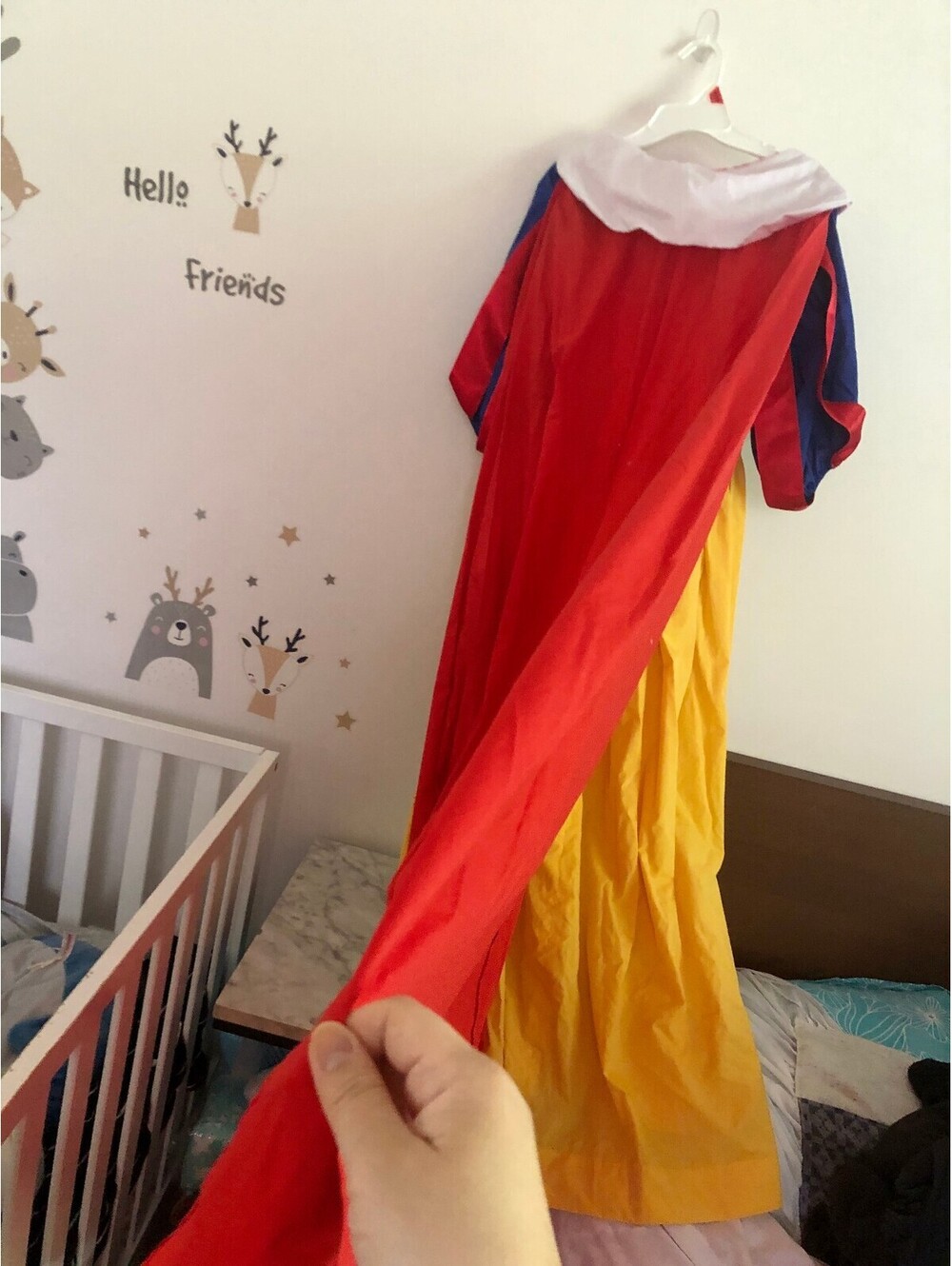 Snow White Halloween Costume Adult S Dress Cape Sturdy Quality 42/38cm Princess - Picture 4 of 8